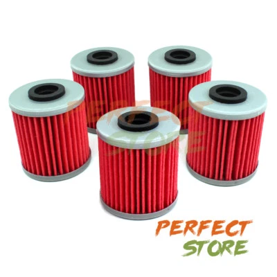 5 Oil Filter HF207 for Kawasaki KX250F KX450F 04-18 Suzuki RMZ250 RMZ450 RMX450Z - Image 1 of 4