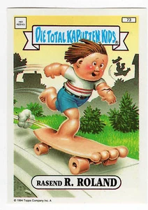 Die Total Kaputten Garbage Pail Kids GPK Topps alemán 1994 #73 Rasend R. Roland - Imagen 1 de 2