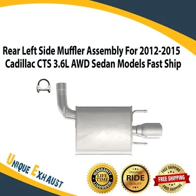 Conjunto de silenciador trasero izquierdo para modelos sedán Cadillac CTS 2012-2015 3,6 L AWD Foto 1 de 4