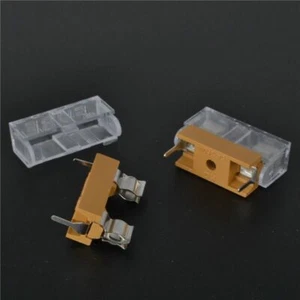 Glass Fuse Holder w/ Transparent Cover Insurance Socket for 5x20 Fuses PCB Board - Picture 1 of 3