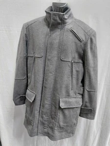 Next Signature Italian Virgin Wool, Nylon & Cashmere Men's Coat, Grey- L - Picture 1 of 16