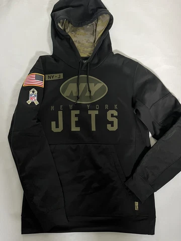 New York Jets Football Nike Dri Fit Salute To Service Mens Hoodie size M Cover