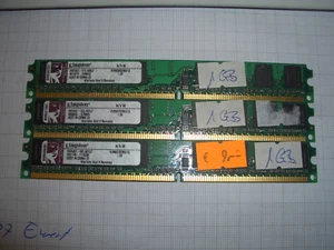 3x 1GB RAM DDR-2 Kingston (3 x 1GB ) KVR800D2N6/1G DDR2 PC2-6400 800Mhz CL6 - Bild 1 von 2