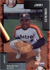1992 Burlington Astros Fleer/ProCards #549 Jim Gonzales