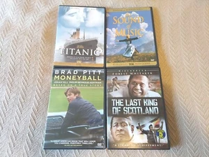 HUGE DVD (LOT OF 4) TITANIC/R & H THE SOUND OF MUSIC/ MONEYBALL/ LAST KING OF SC - Picture 1 of 14