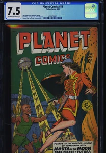 PLANET COMICS #59 - CGC-7.5, OW-W - Casa de ficción - Evans - Baker - Edad de oro - Imagen 1 de 3