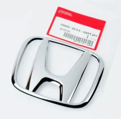 Fit For Honda 2009-2015 Accord EX LX Grille Silver Front H Emblem Badge Chrome  - Image 1 of 4