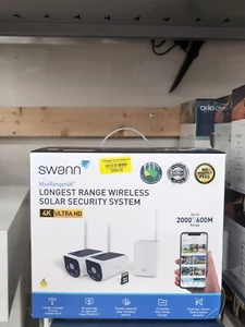 Swann~MaxRanger~NUOVO~SIGILLATO~4K sistema di sicurezza solare wireless a lungo raggio hub store - Foto 1 di 4