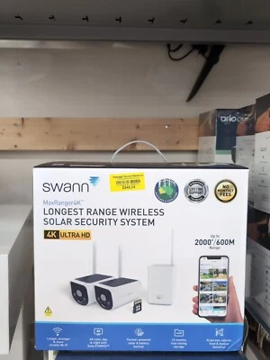 Swann~MaxRanger~NEW~SEALED~4K Long Range Wireless Solar Security System Hub Stor - Image 1 of 4
