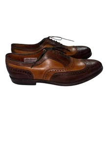 Allen Edmonds Mens 11A Broadstreet Oxford Wingtip Brown 2-Tone Leather 9043 - Picture 1 of 16