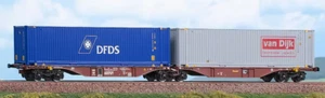 ACME 40387 Carro intermodale Tipo Sggmrss 90 casse mobili ''DFDS'' ''Van Dijk'' - Imagen 1 de 6