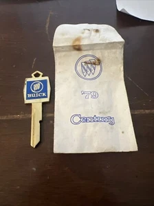 NOS 1979 BUICK CENTURY GOLD UNCUT KEY BLANK WITH  "79 CENTURY " - Picture 1 of 6
