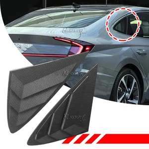 Carbon Style Rear Window Louver Shutter Cover For Hyundai Sonata Sedan 2020-2023 - Bild 1 von 4