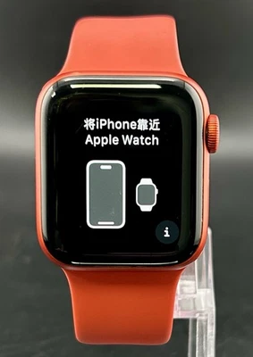 Apple Series 6 40MM Product Red Aluminum Red Sport Band A2293 Tested Unlocked - Image 1 of 4