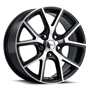 Voxx Lumi 18x8 +40 Gloss Black Machined Face Wheel Rim 5x114.3 5x4.5 (QTY 1) - Picture 1 of 3