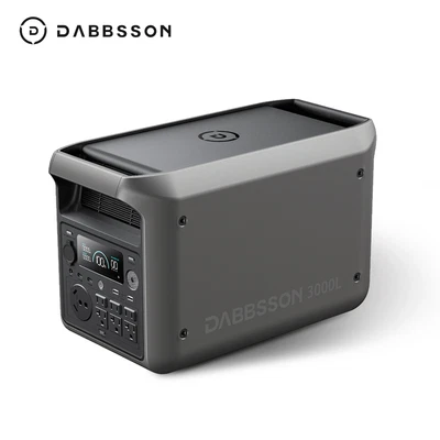 DABBSSON 3072Wh Solar Generator, Semi-Solid LiFePO4, 3000W AC 3000L