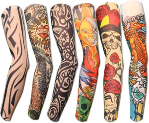 Temporary Tattoo Sleeve Set - Artistic Slip-On Arm Tattoos Kit - Picture 1 of 12