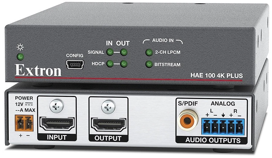 Extron 60-1681-01 HAE 100 4K Plus 4K/60 HDMI Audio De-Embedder - Image 1 of 1