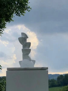 1950 SCULPTURE ABSTRAITE CERAMIQUE MODERNISTE FORME LIBRE - Picture 1 of 5