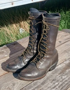 Clemons Boot Co. Handmade 13"T Leather Logging/Forestry Boots Sz 10.5 USA RARE - Picture 1 of 6