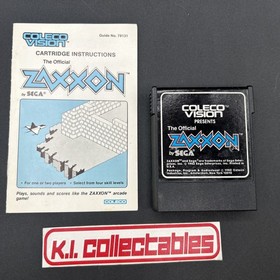 Zaxxon (Colecovision, 1982) By Coleco (Cartridge & Manual)  TESTED & WORKS!!