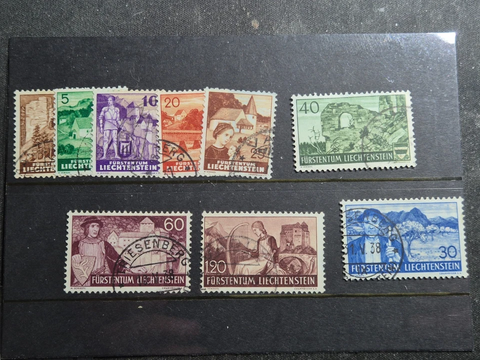 Liechtenstein 1937 fuera del juego largo usado Cat E57 Foto 1 de 1
