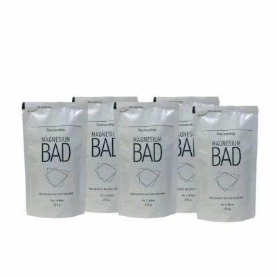 DIACLEANSHOP Magnesiumbad 5er Pack aus Magnesium Flakes (5 x 250g) für ein Fußbad