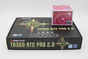BIOSTAR TB360-BTC Pro 2.0 LGA1151 Mining Motherboard Cooler Master CPU Heatsink - Picture 1 of 8