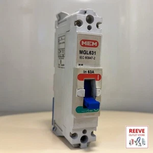 MEM MGL631 Panelboard MCCB 63A SP 240V 16kA Memshield 2 Bill TLG631 INC VAT - Picture 1 of 3