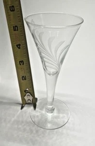 Imperial Glass Ohio Gray Cut Lily 5 1/2 in Cordial Glass - Picture 1 of 5