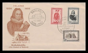 Iceland 1956 FDC, 900th Anniversary og the Bishopric of Skálholt. Lot # 11. - Picture 1 of 2