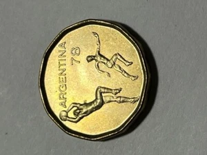 1978 Argentina 20 Pesos World Soccer Unc+ #16972 - Picture 1 of 2