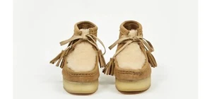 Clarks Originals Ladies WALLABEE WEDGE Light Tan Suede Boots BARGAIN