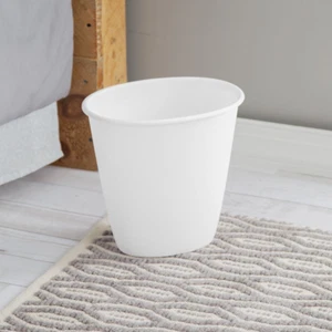 WASTEBASKETS Bathroom Office Plastic White 1.5-10 Gal  - Picture 1 of 12