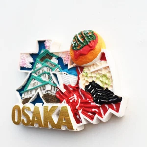 Japan Donjon of Osaka Tourist Travel Souvenir 3D Resin Fridge Magnet Gift
