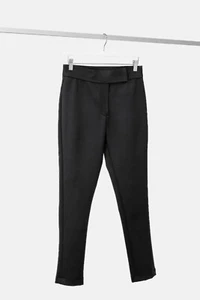 Marie Saint Pierre Black Neoprene Slim Pants, Size M - Picture 1 of 10