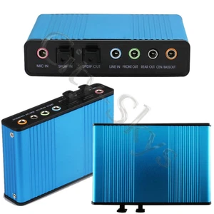 USB External 6 Channel 5.1 SPDIF Optical Sound Card Audio For PC Laptop Netbook - Picture 1 of 5