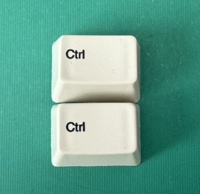 Juego de 2 - Teclas "Ctrl" Perla IBM Modelo M Teclado Tapa Unicomp *LEER* Foto 1 de 4