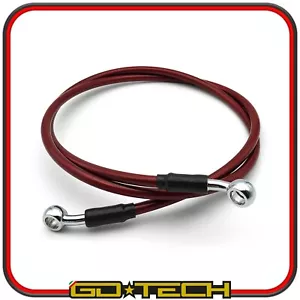 TUBO FRENO IN TRECCIA AERONAUTICO MOTO SCOOTER RACING UNIVERSALE 120 cm ROSSO - Imagen 1 de 6