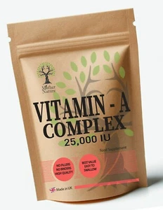 Vitamin A Capsules 25,000iu Clean Vitamin A complex Eco-friendly Vegan Powder - Picture 1 of 15