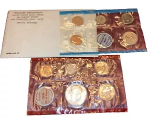 1968 P & D US Mint Coin Set United States Original Government Packaging Cello - Picture 1 of 8