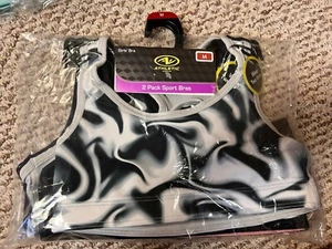 BRAND NEW GIRL'S SIZE Medium ATHLETIC WORKS 2 PACK SPORTS BRAS - Picture 1 of 2