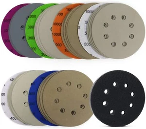 5 Inch 400-10000 Grit Sanding Discs Hook Loop Orbital Sander Paper,Interface Pad - Picture 1 of 20