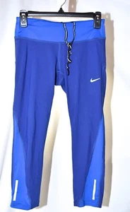 NIKE Dri-Fit Blue Leggings Fitness Working OUT Reflective S Small - Picture 1 of 7