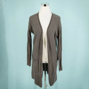 Maglione cardigan tunica aperto avvolgente lino grigio Athleta taglia media M Buena Vista - Foto 1 di 6