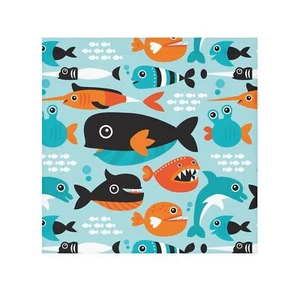 Colored Fish Face Towel - Picture 1 of 5