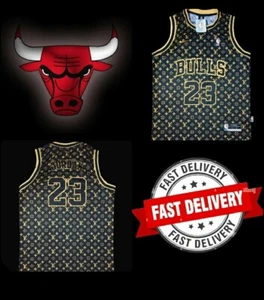 CHICAGO BULLS NBA BLACK AND GOLD MICHAEL JORDAN 23 JERSEY SIZE 3XL - Picture 1 of 5