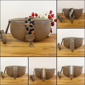 Bandolera, Crossbody Bag Taupe, bandolera de cuero para mujer - Imagen 1 de 9