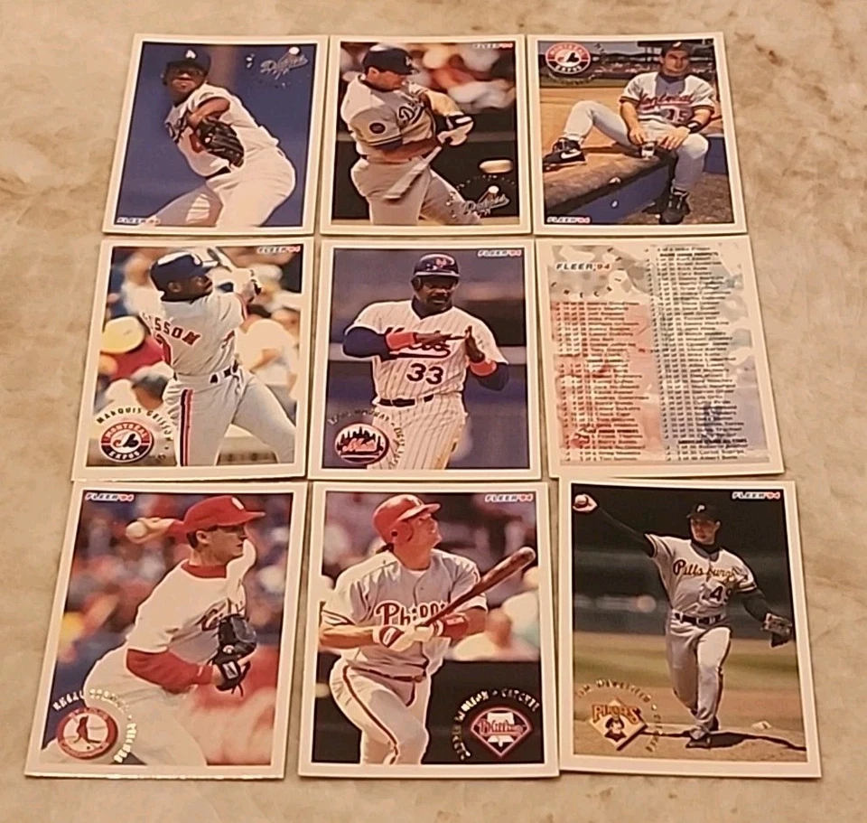 1994 Fleer Baseball Main Base Cards #501 to #720 Complete Your Set You Pick  - Image 1 of 1
