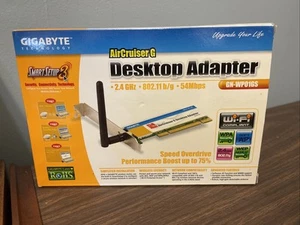 GIGABYTE AIRCRUISER G DESKTOP APAPTER 2.4 GHz 802.11 b/g 54Mbps GN-WP01GS - Picture 1 of 11